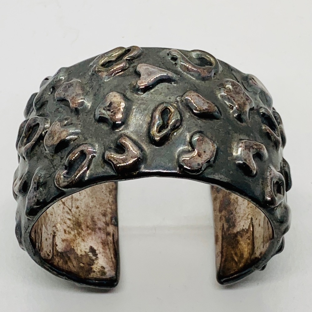 Antiqued Sterling silver cuff made in Israel